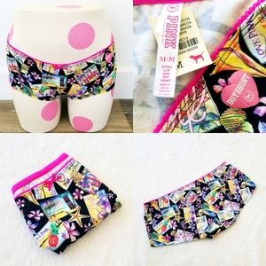 Victoria's Secret PINK Vintage Hawaiian Print Extra Low Rise Boyshort Panty NWT
